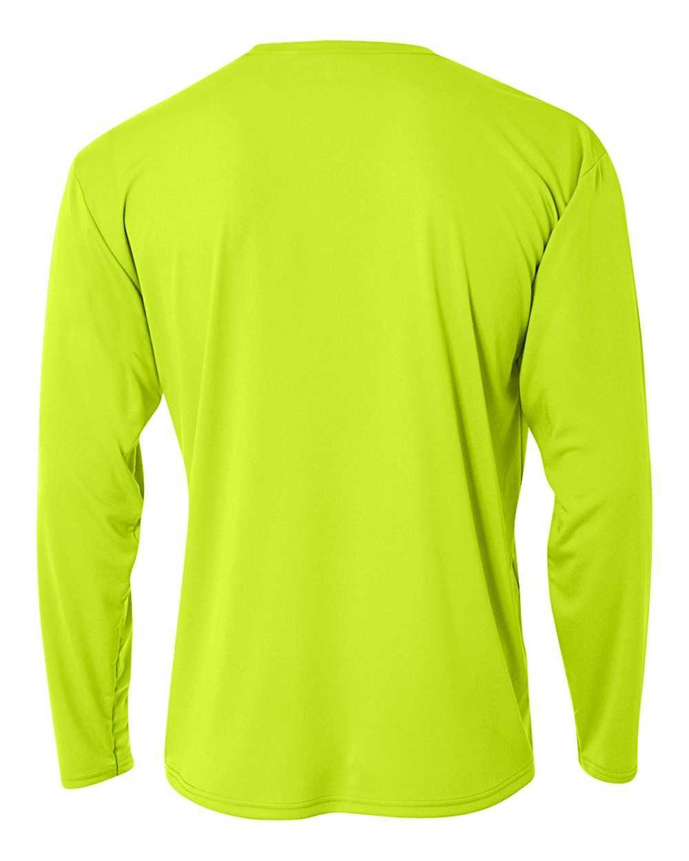 A4 NB3165 Youth Cooling Performance Long Sleeve Crew - Lime - HIT a Double