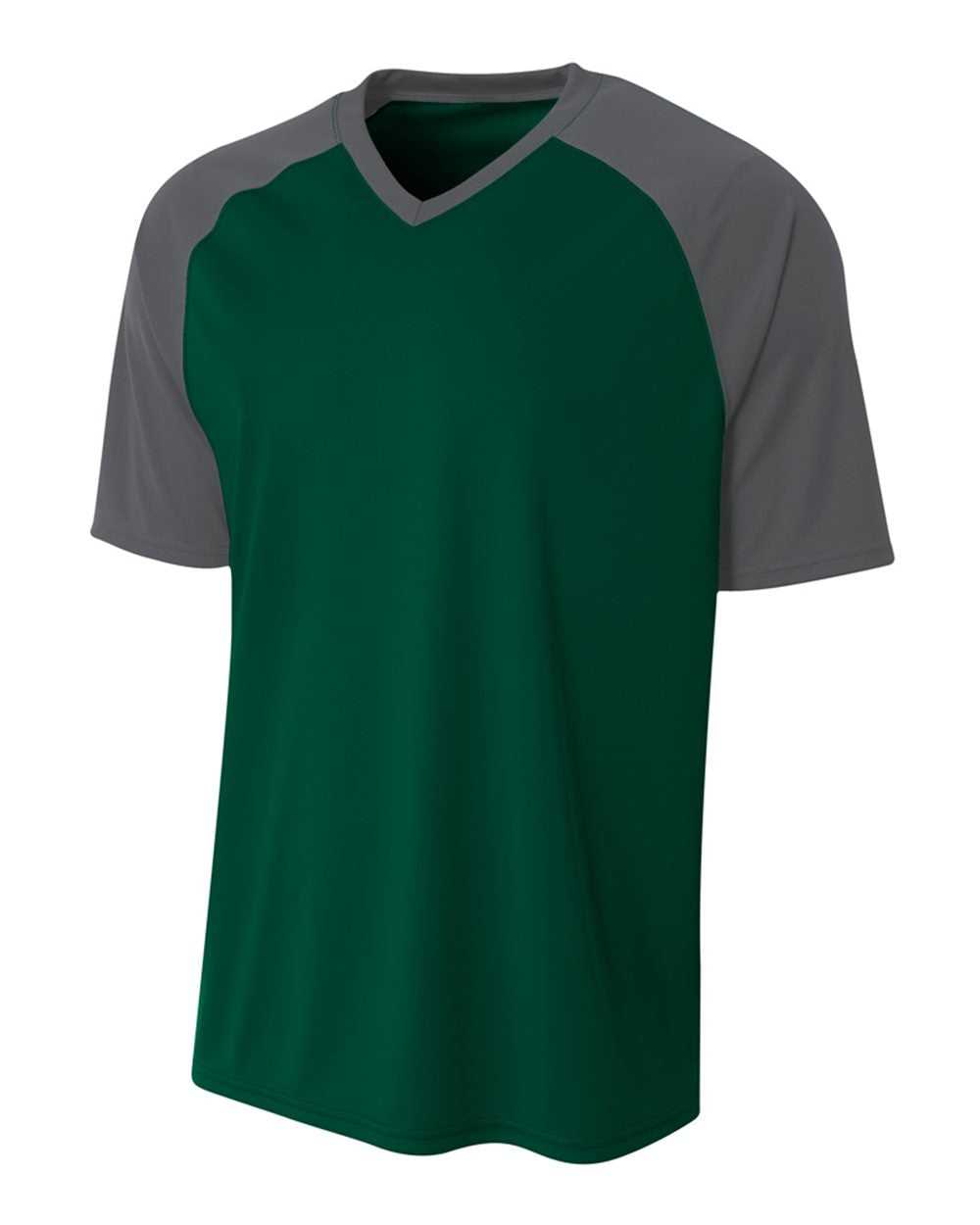A4 NB3373 Youth Strike Jersey - Forest Graphite - HIT a Double