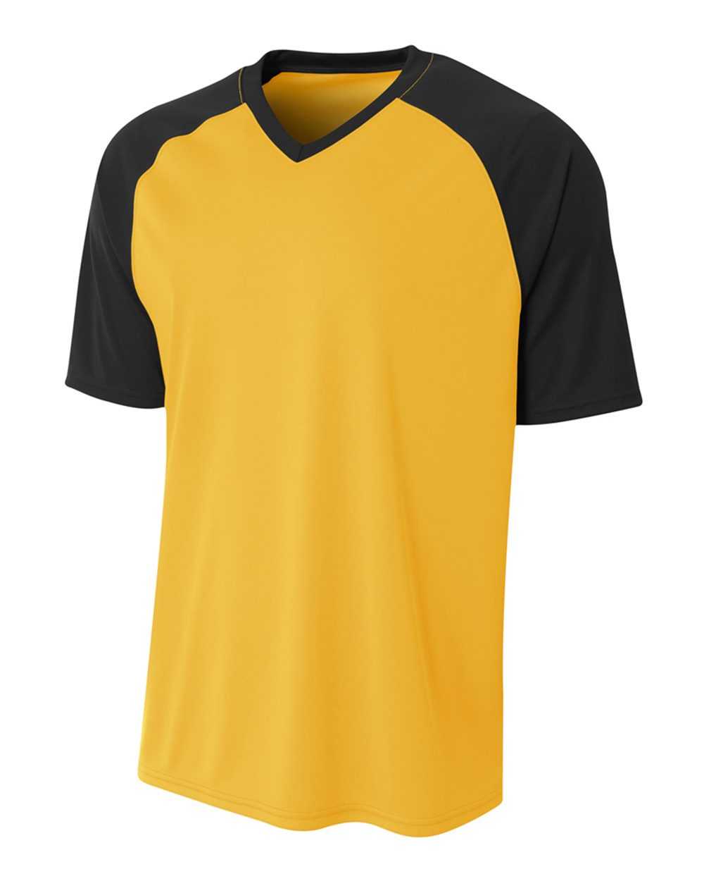 A4 NB3373 Youth Strike Jersey - Gold Black - HIT a Double