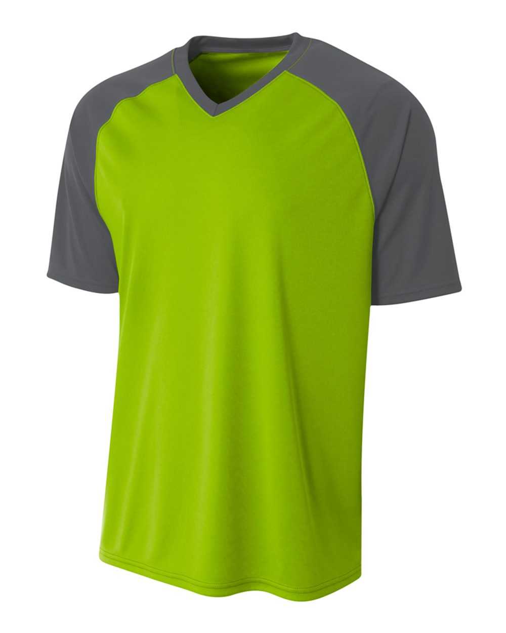 A4 NB3373 Youth Strike Jersey - Lime Graphite - HIT a Double