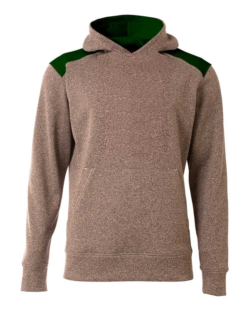 A4 NB4093 Tourney Youth Fleece Hoodie - Heather Forest - HIT a Double