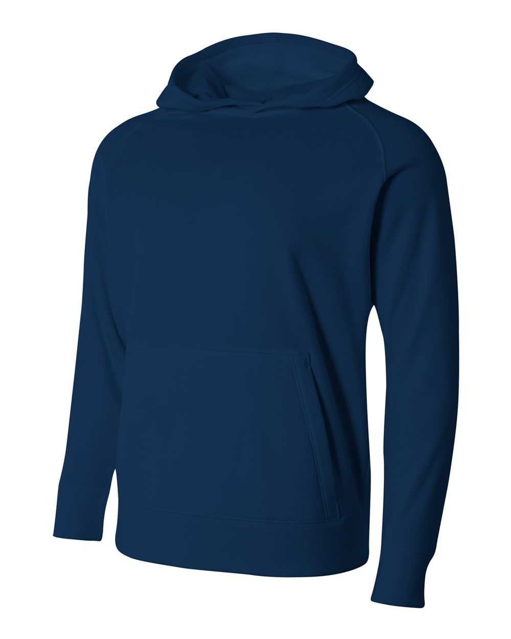 A4 NB4237 Youth Solid Tech Fleece Hoodie - Navy - HIT A Double