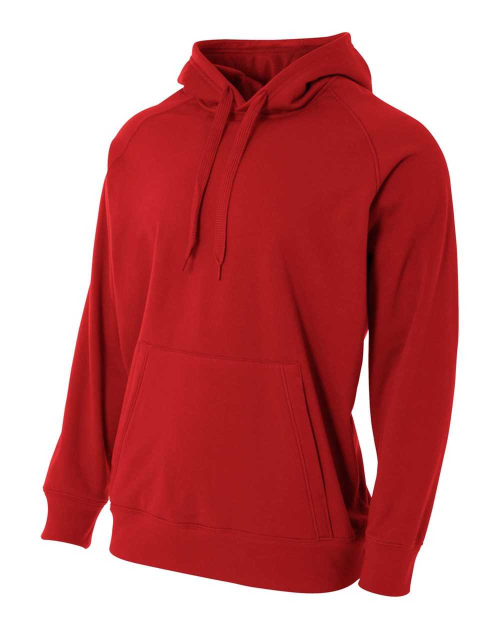 A4 NB4237 Youth Solid Tech Fleece Hoodie - Scarlet - HIT a Double