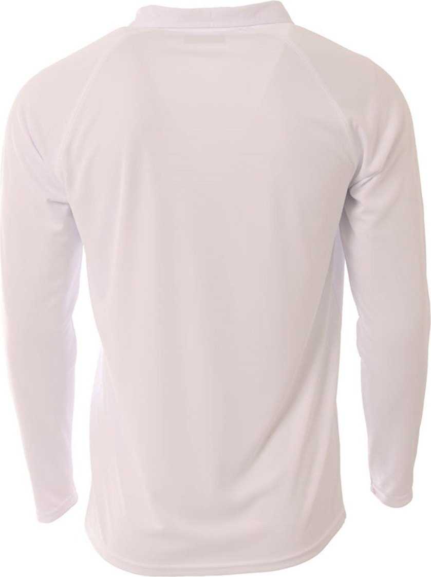 A4 NB4268 Youth Daily 1/4 Zip - White - HIT a Double - 3