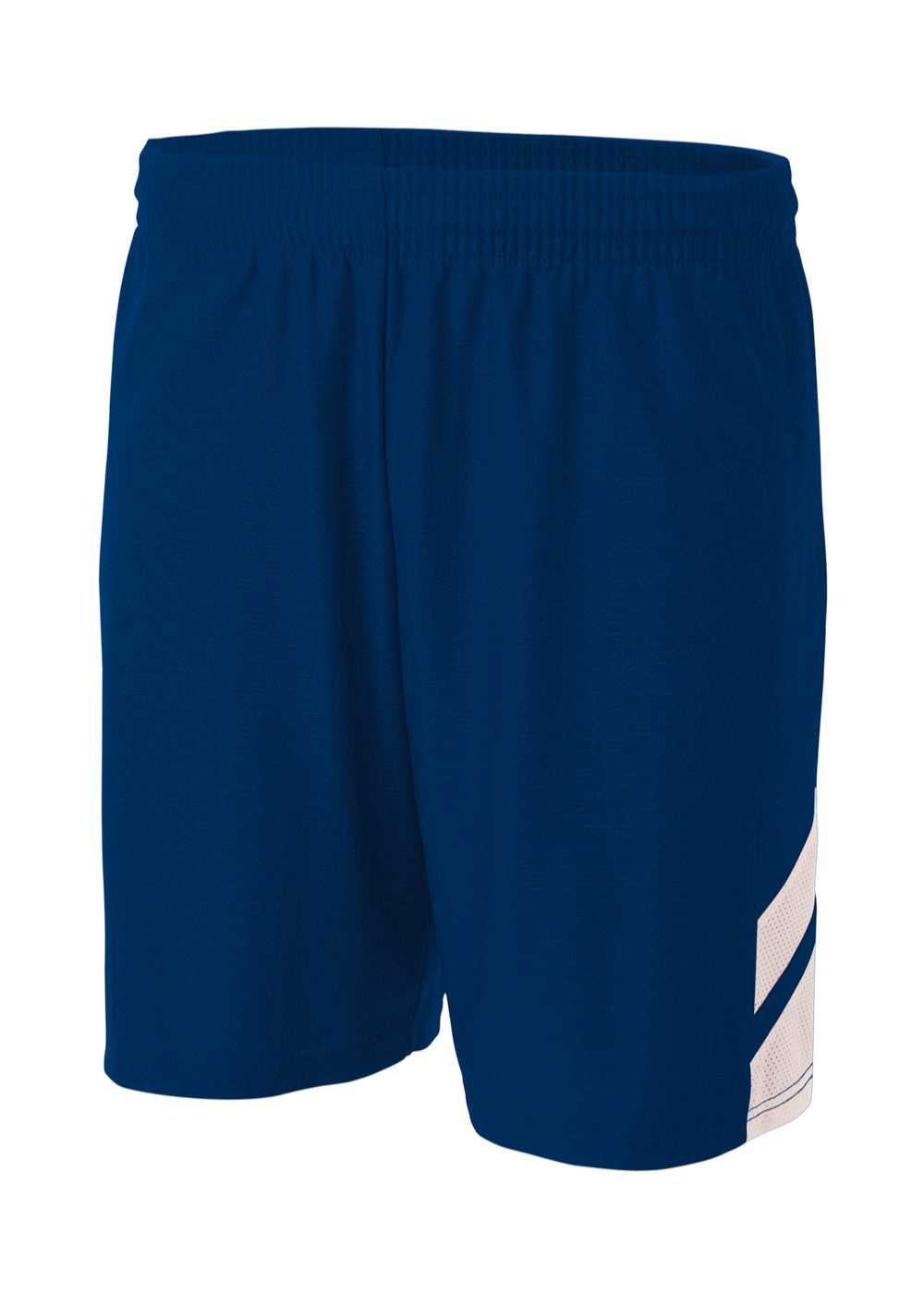 A4 NB5178 Fast Break Youth Short - Navy White - HIT a Double