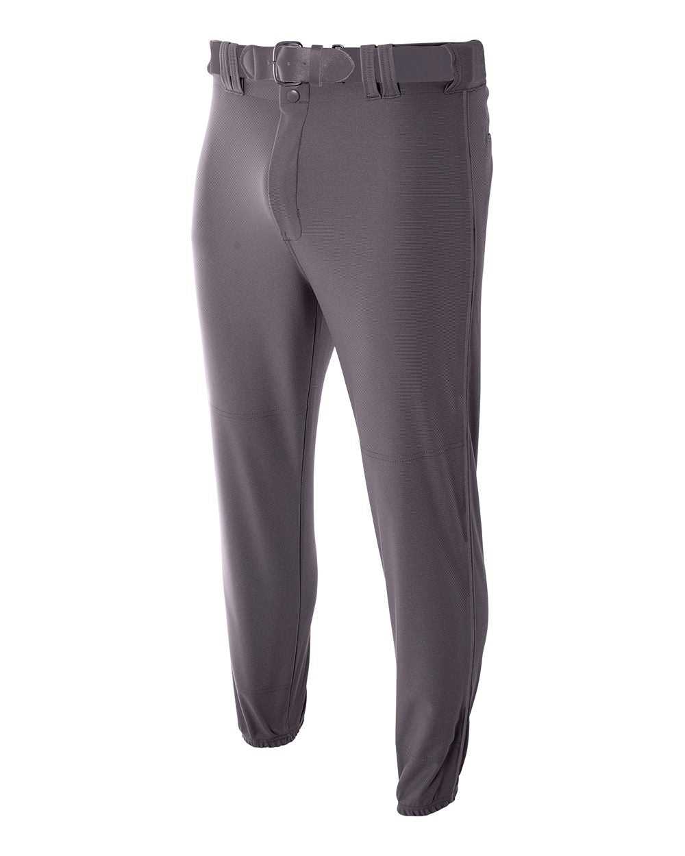 A4 NB6178 Youth Pro Style Elastic Bottom Baseball Pant - Graphite - HIT a Double