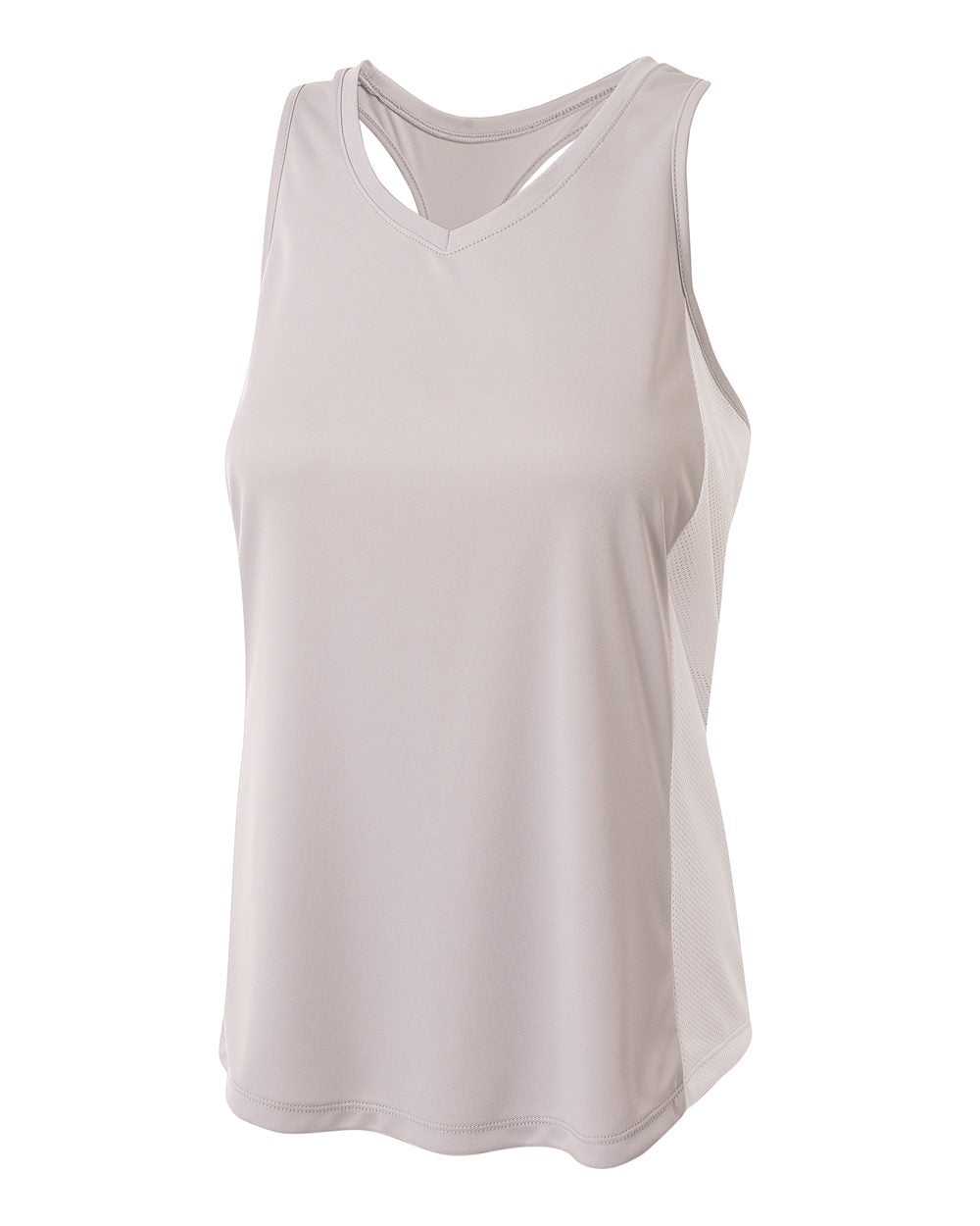 A4 NW2009 Pacer Singlet with Racerback - Silver White - HIT a Double