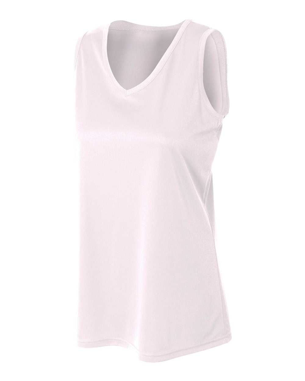 A4 NW2360 Women&#39;s Athletic Tank - White - HIT a Double