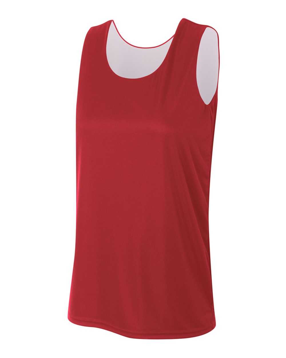 A4 NW2375 Women&#39;s Reversible Jump Jersey - Cardinal White - HIT a Double