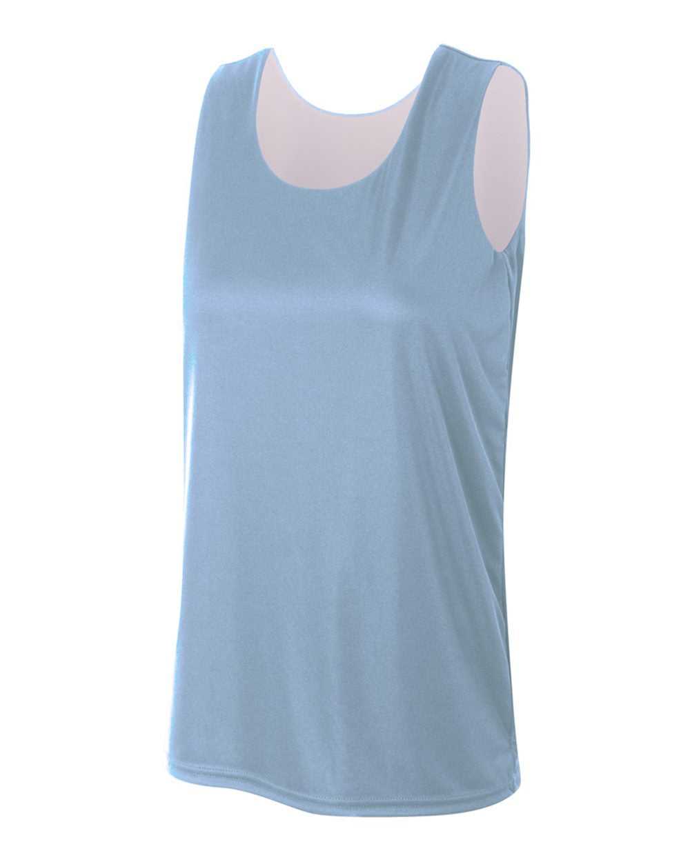 A4 NW2375 Women&#39;s Reversible Jump Jersey - Light Blue White - HIT a Double