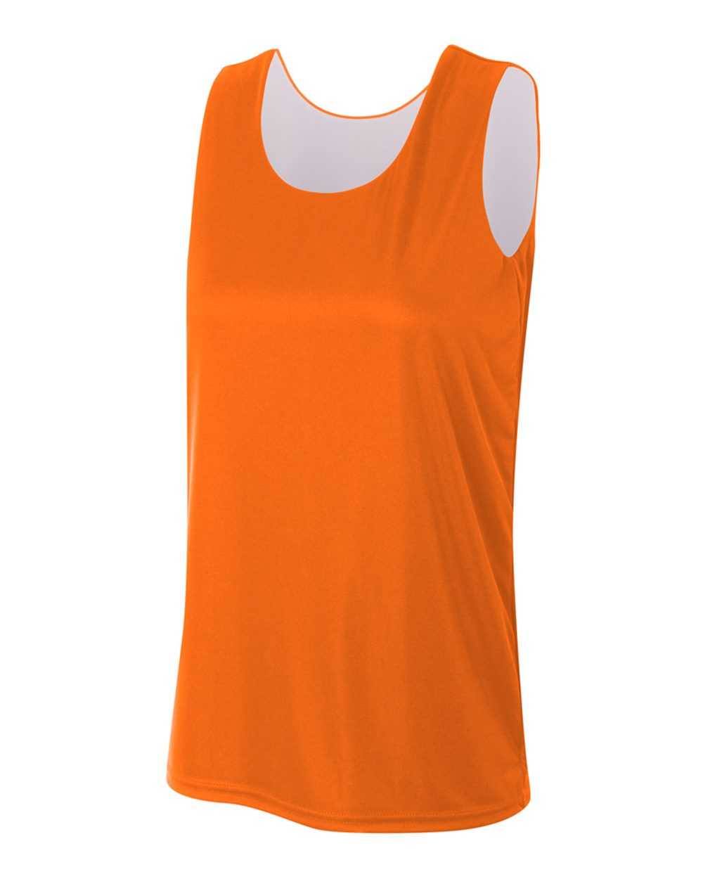 A4 NW2375 Women&#39;s Reversible Jump Jersey - Orange White - HIT a Double