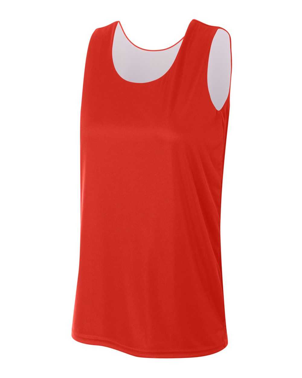 A4 NW2375 Women&#39;s Reversible Jump Jersey - Scarlet White - HIT a Double