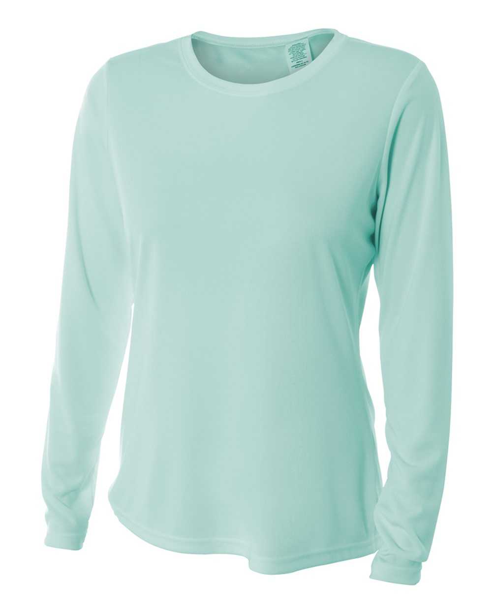 A4 NW3002 Women&#39;s Long Sleeve Performance Crew - Pastel Mint - HIT a Double