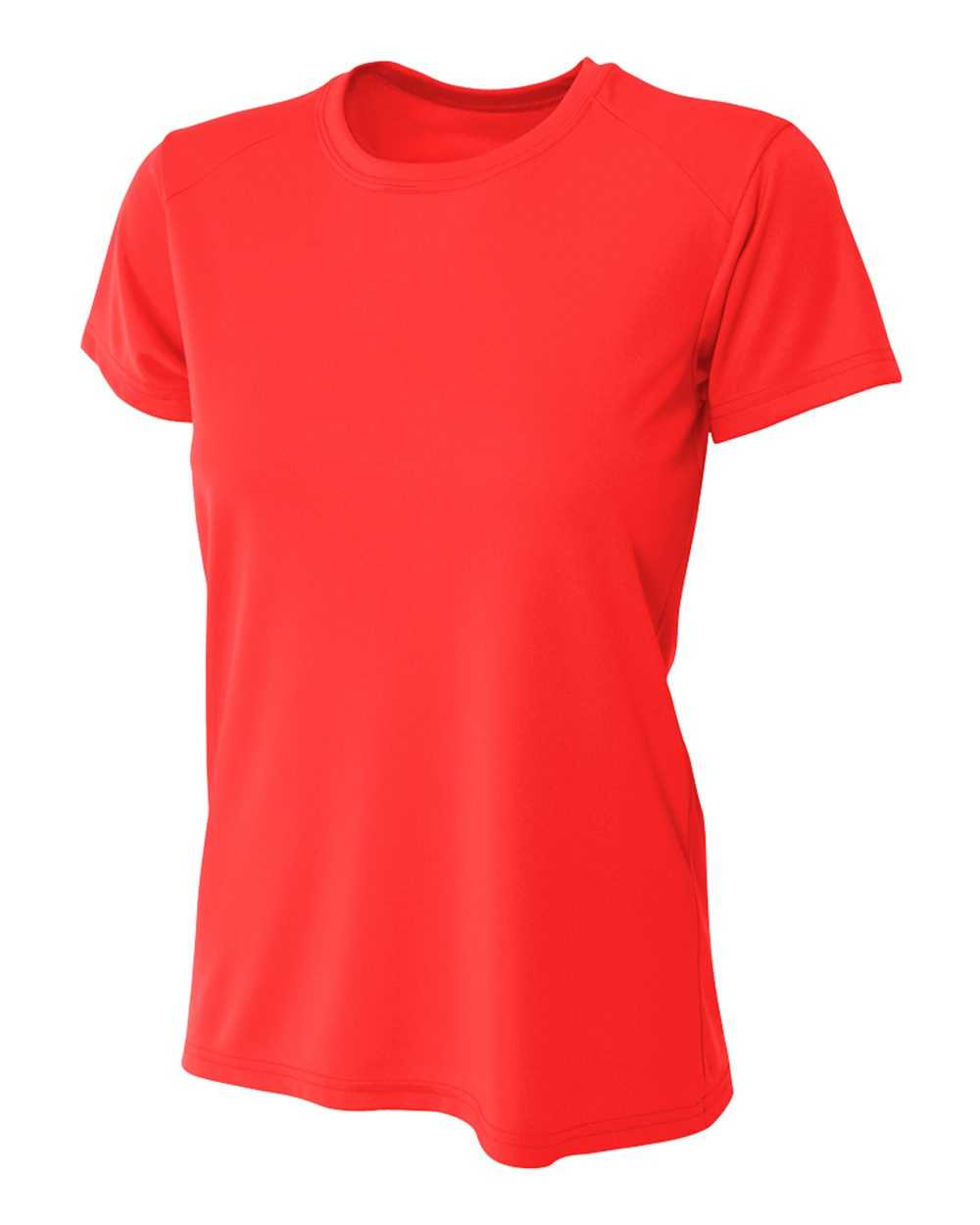 A4 NW3201 Women&#39;s Cooling Performance Crew - Coral - HIT a Double