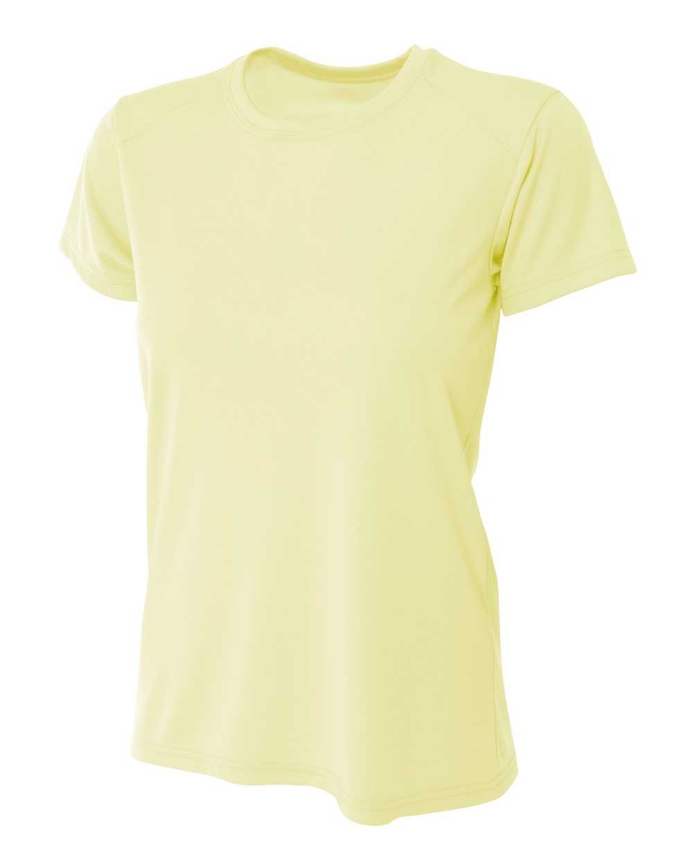 A4 NW3201 Women&#39;s Cooling Performance Crew - Light Yellow - HIT a Double