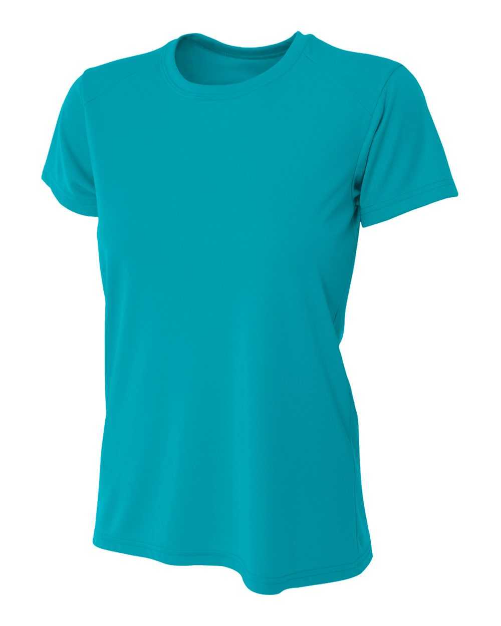 A4 NW3201 Women's Cooling Performance Crew - Teal - HIT a Double