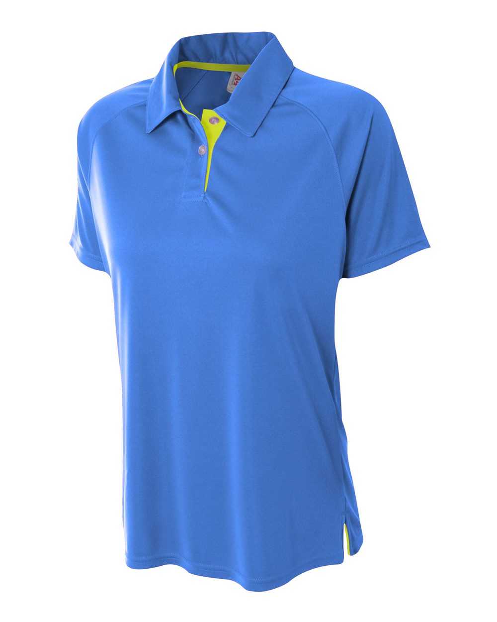 A4 NW3293 Womens Contrast Performance Polo - Royal Lime - HIT a Double