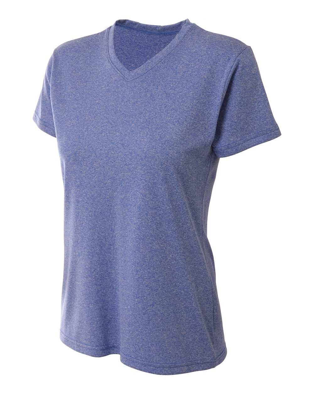 A4 NW3381 Women&#39;s Topflight Heather Tee - Royal - HIT a Double