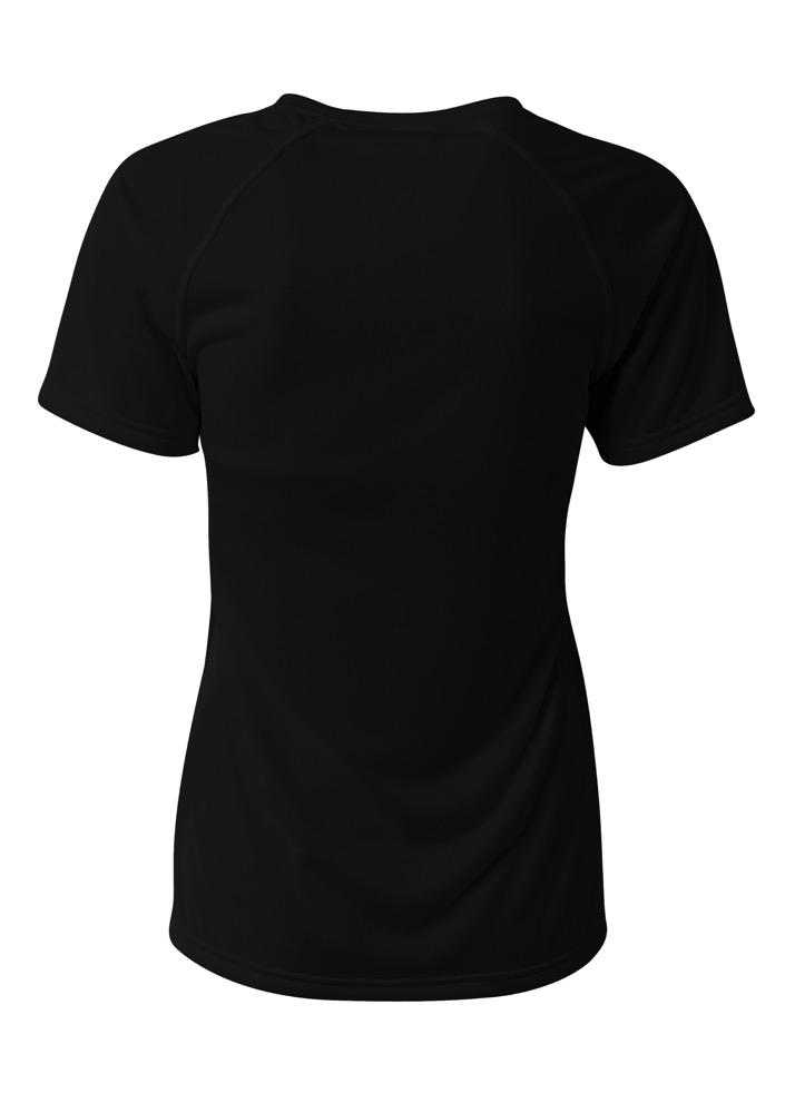 A4 NW3393 SureColor Short Sleeve Cationic Women&#39;s Tee - Black - HIT a Double