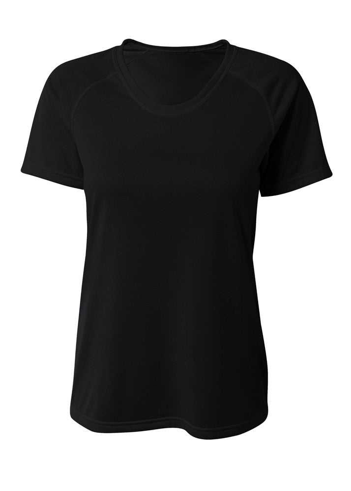 A4 NW3393 SureColor Short Sleeve Cationic Women's Tee - Black - HIT a Double
