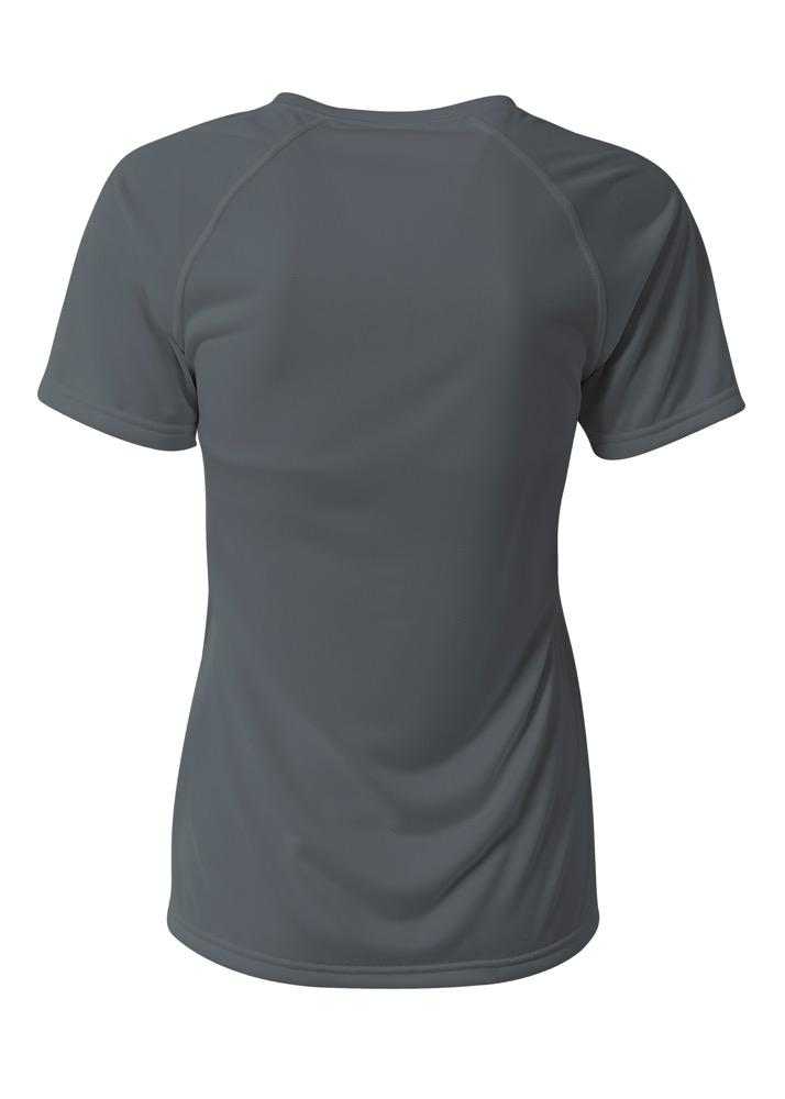 A4 NW3393 SureColor Short Sleeve Cationic Women&#39;s Tee - Graphite - HIT a Double