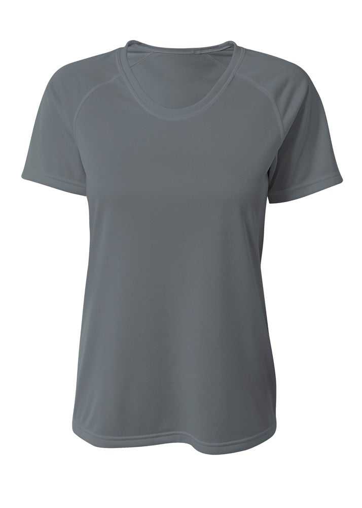 A4 NW3393 SureColor Short Sleeve Cationic Women&#39;s Tee - Graphite - HIT a Double