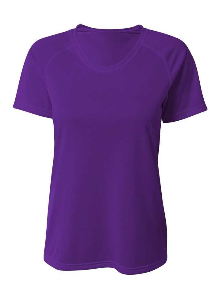 A4 NW3393 SureColor Short Sleeve Cationic Women&#39;s Tee - Purple - HIT a Double