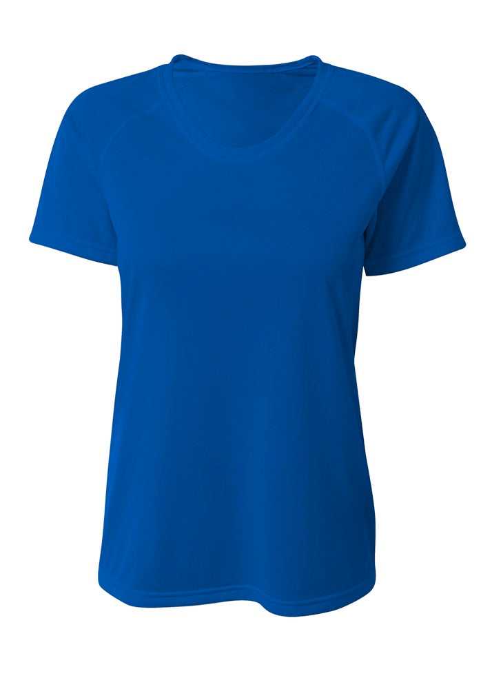 A4 NW3393 SureColor Short Sleeve Cationic Women&#39;s Tee - Royal - HIT a Double