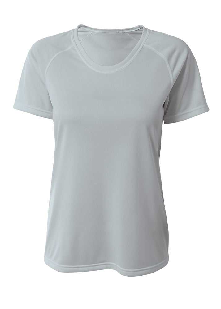 A4 NW3393 SureColor Short Sleeve Cationic Women&#39;s Tee - Silver - HIT a Double