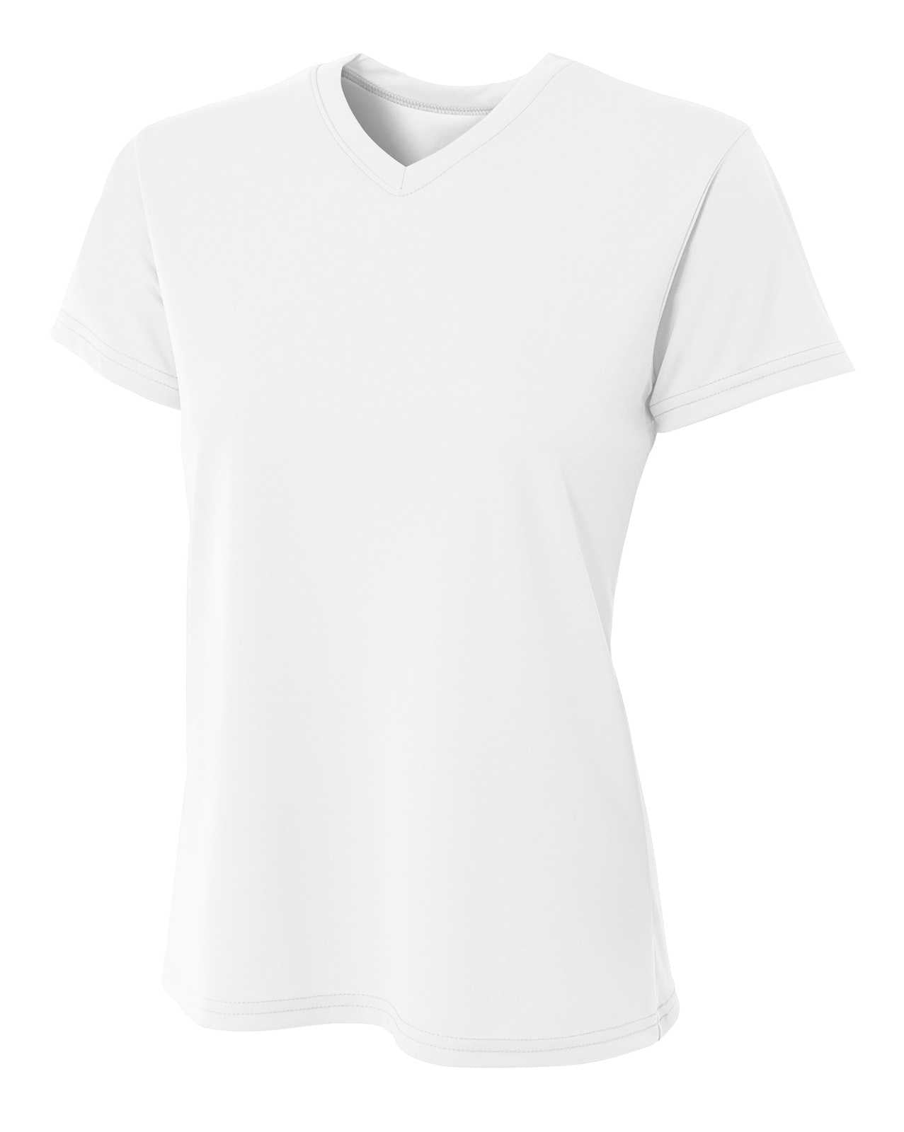 A4 NW3402 Sprint Short Sleeve Women's Tee - White - HIT a Double