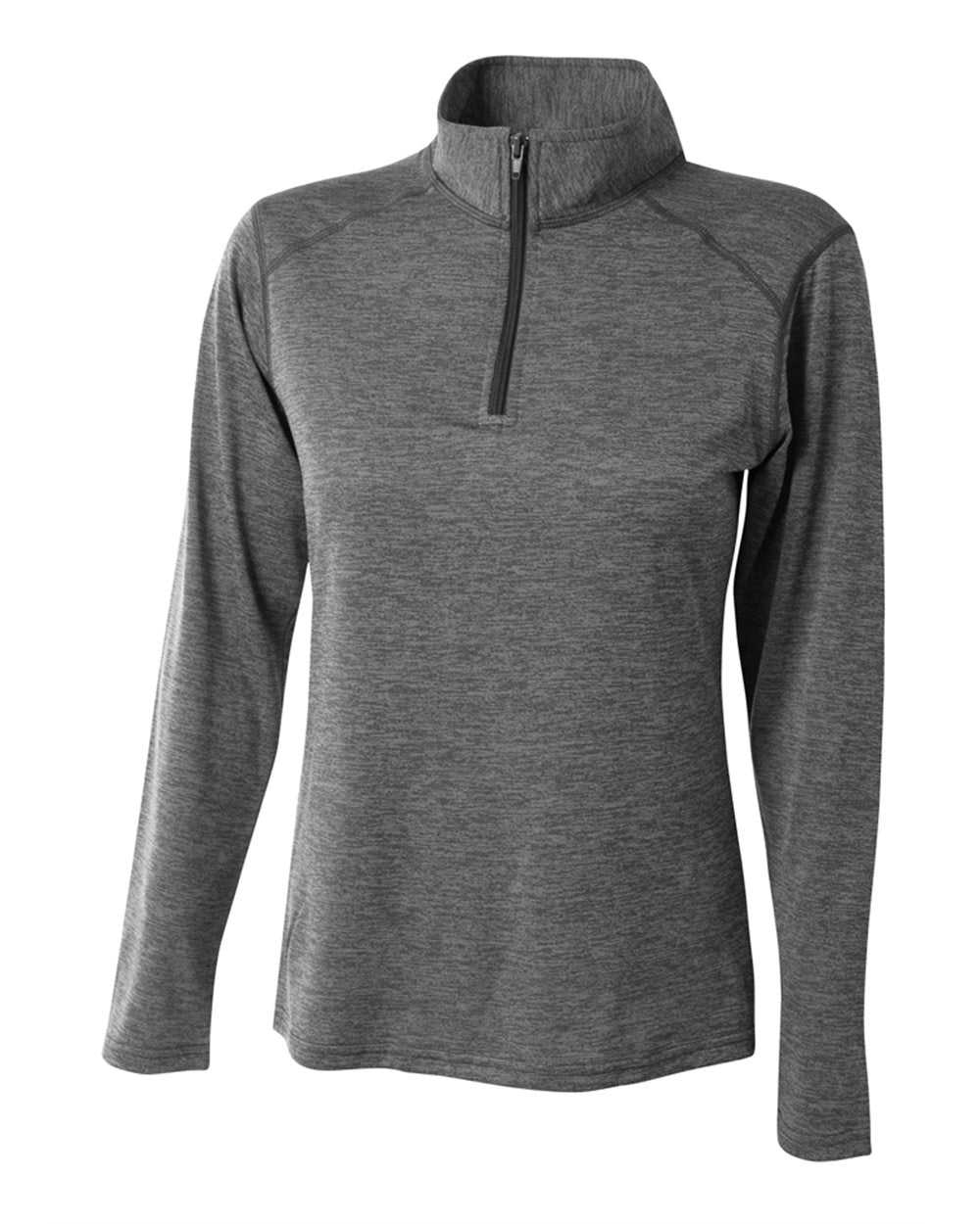 A4 NW4010 Inspire Space Dye Quarter Zip - Charcoal - HIT a Double