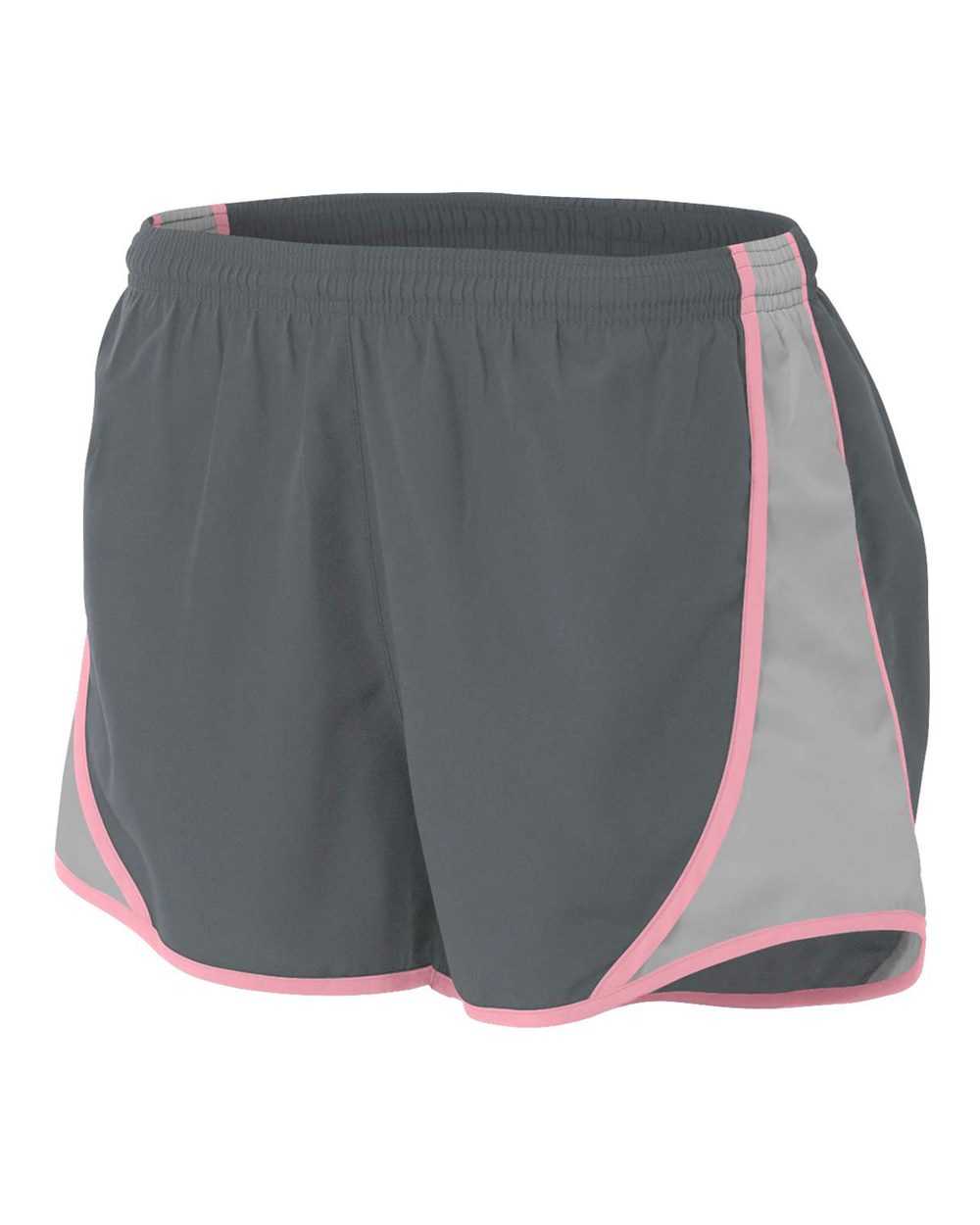 A4 NW5341 Womens 3&quot; Speed Short - Graphite Pink - HIT a Double