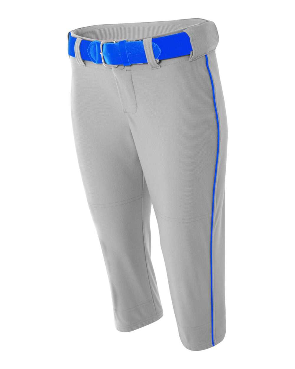 A4 NW6188 Womens Softball Pant with Cording - Gray Royal - HIT a Double