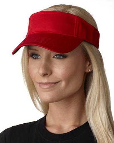 Adams AC101 Ace Vat-Dyed Twill Visor - Red - HIT a Double