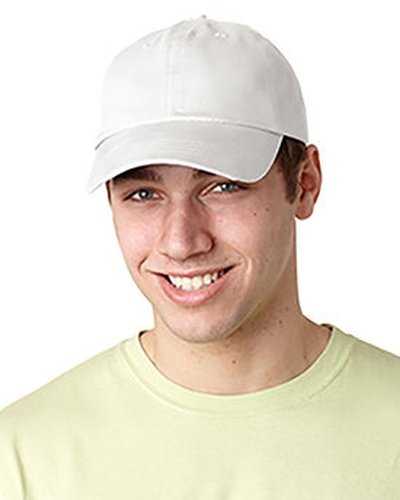 Adams ACEB101 Brushed Cotton Six-Panel Twill Cap - White - HIT a Double