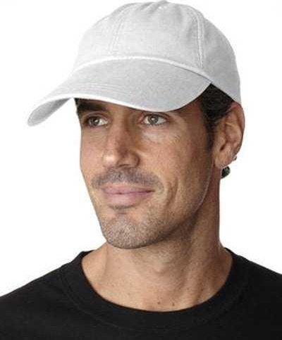 Adams ACSB101 Cotton Twill Pigment-Dyed Sunbuster Cap - White - HIT a Double