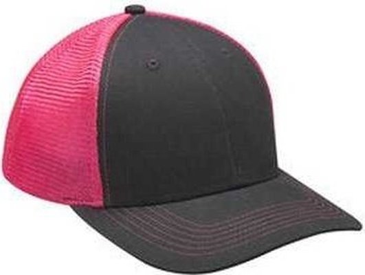 Adams PR102 Brushed Cotton Soft Mesh Trucker Cap - Neon Pink - HIT a Double