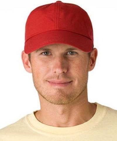 Adams SH101 6-Panel Uv Low-Profile Cap with Elongated Bill - Nautical Red - HIT a Double