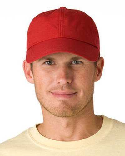 Adams SH101 6-Panel Uv Low-Profile Cap with Elongated Bill - Nautical Red - HIT a Double