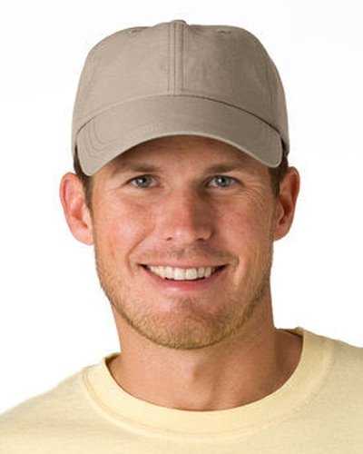 Adams SH101 6-Panel Uv Low-Profile Cap with Elongated Bill - Stone - HIT a Double