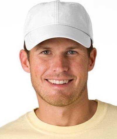 Adams SH101 6-Panel Uv Low-Profile Cap with Elongated Bill - White - HIT a Double