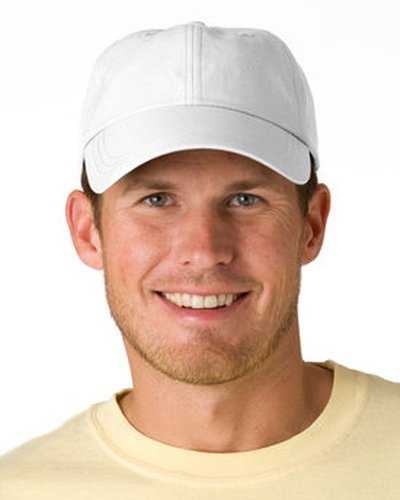 Adams SH101 6-Panel Uv Low-Profile Cap with Elongated Bill - White - HIT a Double