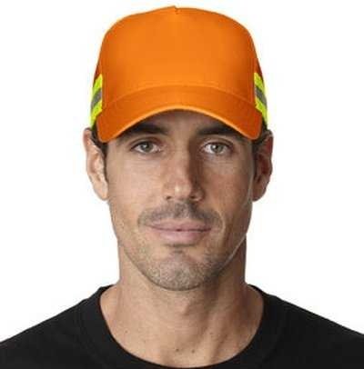 Adams TR102 Trucker Reflector High-Visibility Constructed Cap - Orange - HIT a Double