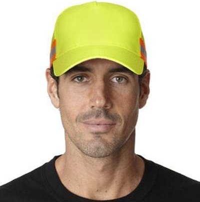 Adams TR102 Trucker Reflector High-Visibility Constructed Cap - Yellow - HIT a Double