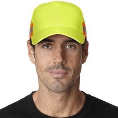Adams TR102 Trucker Reflector High-Visibility Constructed Cap - Yellow - HIT a Double