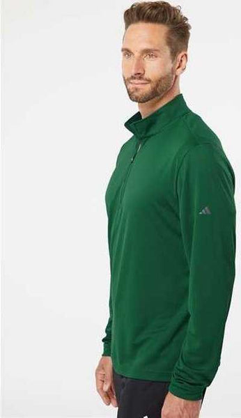 Adidas A401 Lightweight Quarter-Zip Pullover - Collegiate Green