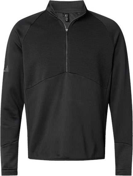 Adidas A587 Quarter-Zip Pullover - Black - HIT a Double - 1