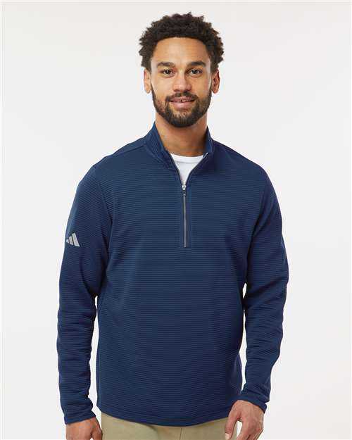 Adidas A588 Spacer Quarter-Zip Pullover - Collegiate Navy - HIT a Double - 2
