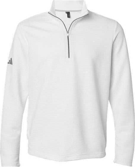 Adidas A588 Spacer Quarter-Zip Pullover - Core White - HIT a Double - 1
