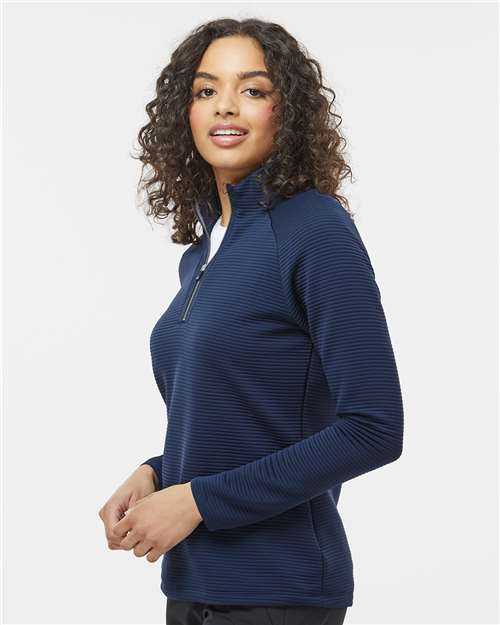Adidas A589 Women&#39;s Spacer Quarter-Zip Pullover - Collegiate Navy - HIT a Double - 3